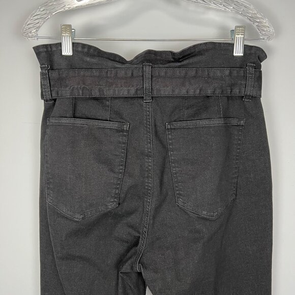 Pistola Womens Inez Black Paperbag Skinny Jeans Belted High Rise Raw Hem size 31 - Picture 10 of 15